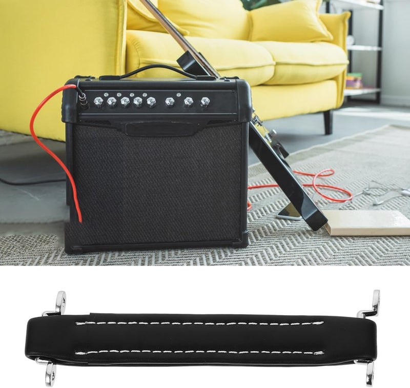 DIYEAH Audio Strip Handle - Vintage Guitar Amplifier Handle Made of Pu Leather Lightweight Replacement for Guitar Amp Speakers Black Color 8.3 X 2.4 X 0.5 Inches - Image 5